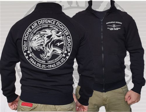 101. Puma férfi cipzáras, galléros pulóver - hímzett mintával