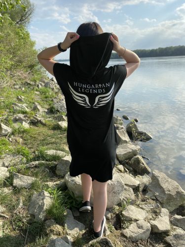 Angyal mintás női nyári tunika kapucnival