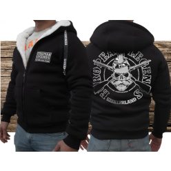   European Legends - SZEKLERLAND férfi sherpa béléses cipzáras pulóver - hímzett mintával