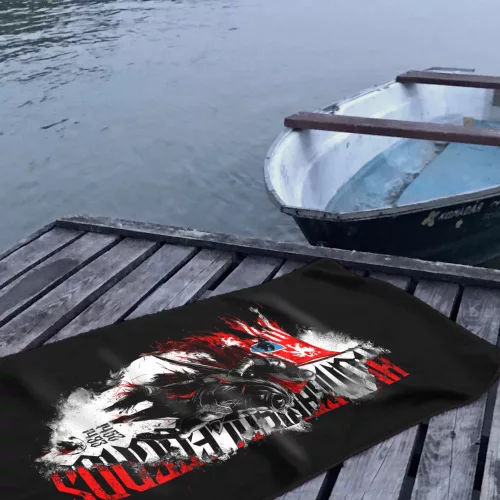 Fekete sereg '25 mikroszálas strandtörölköző