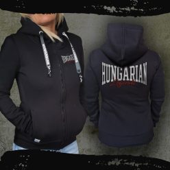   Hungarian Legends női kapucnis, cipzáras pulóver - hímzett mintával