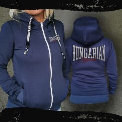   Hungarian Legends női kapucnis, cipzáras pulóver - hímzett mintával