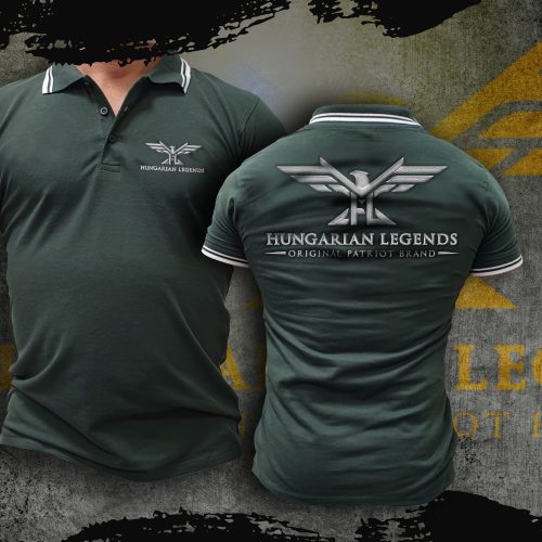 HL LOGO 24, hímzett férfi galléros póló