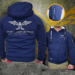   HL LOGO 24 férfi sherpa béléses pulóver - hímzett mintával