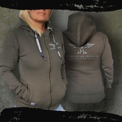   HL LOGO 24 női kapucnis, cipzáras pulóver - hímzett mintával