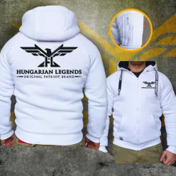   HL LOGO 24 férfi sherpa béléses pulóver - hímzett mintával