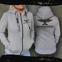   HL LOGO 24 női kapucnis, cipzáras pulóver - hímzett mintával