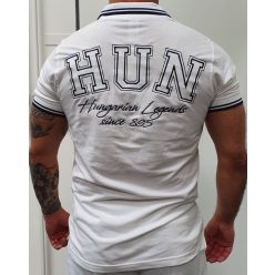 Magyar címeres, hímzett férfi galléros póló