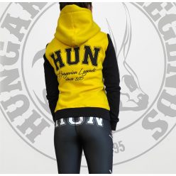   Magyar címeres női kapucnis, cipzáras pulóver - hímzett mintával