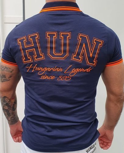Magyar címeres, hímzett férfi galléros póló