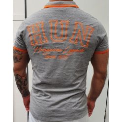 Magyar címeres, hímzett férfi galléros póló