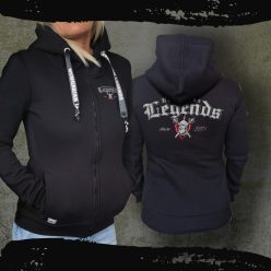   Hungarian Legends női kapucnis, cipzáras pulóver - hímzett mintával