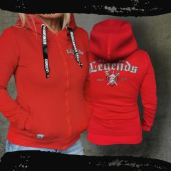   Hungarian Legends női kapucnis, cipzáras pulóver - hímzett mintával