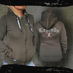   Hungarian Legends női kapucnis, cipzáras pulóver - hímzett mintával