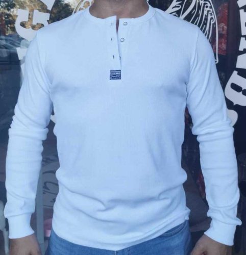 Hungarian Legends gombos, férfi hosszú ujjú póló