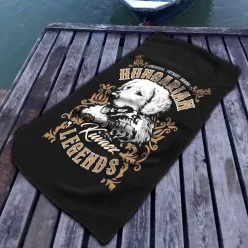 Magyar kuvasz mikroszálas strandtörölköző