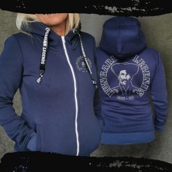   Magyar betyár női kapucnis, cipzáras pulóver - hímzett mintával