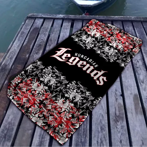 Népi motívumos S1 mikroszálas strandtörölköző
