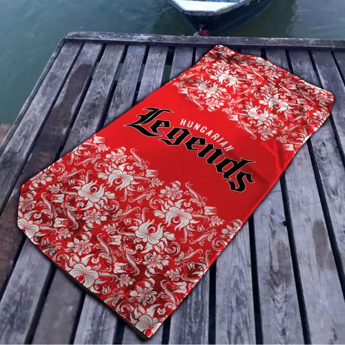 Népi motívumos S1 mikroszálas strandtörölköző