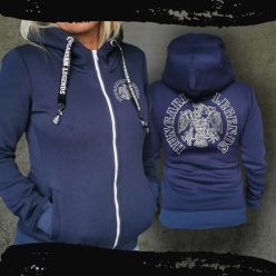   Rakamazi turul női kapucnis, cipzáras pulóver - hímzett mintával