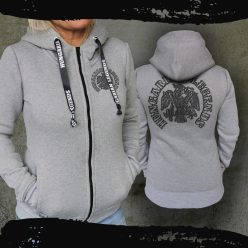   Rakamazi turul női kapucnis, cipzáras pulóver - hímzett mintával