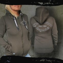   Hungarian Legends női kapucnis, cipzáras pulóver - hímzett mintával