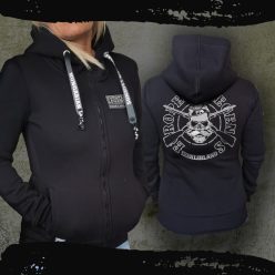   Szeklerland női kapucnis, cipzáras pulóver - hímzett mintával