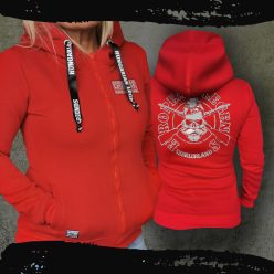   Szeklerland női kapucnis, cipzáras pulóver - hímzett mintával