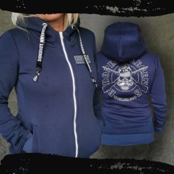   Szeklerland női kapucnis, cipzáras pulóver - hímzett mintával