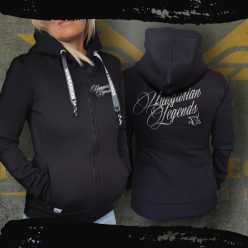   Hungarian Legends férfi kapucnis, cipzáras pulóver - hímzett mintával