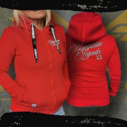   Hungarian Legends férfi kapucnis, cipzáras pulóver - hímzett mintával