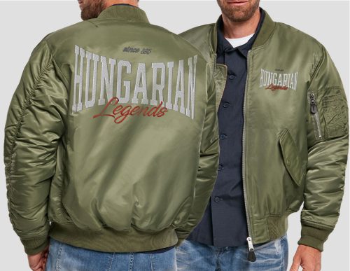Hungarian Legends férfi MA1 bomber dzseki - hímzett