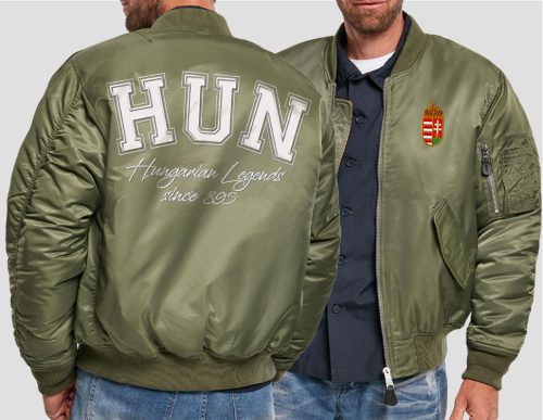 Magyar címeres férfi MA1 bomber dzseki - hímzett