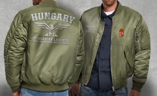 Magyar címeres 2024 férfi MA1 bomber dzseki - hímzett