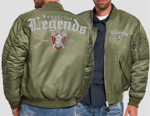Hungarian Legends férfi MA1 bomber dzseki - hímzett