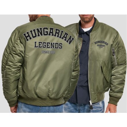 Hungarian Legends férfi MA1 bomber dzseki - hímzett