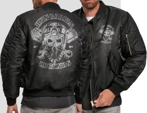 Motoros mintás férfi MA1 bomber dzseki - hímzett