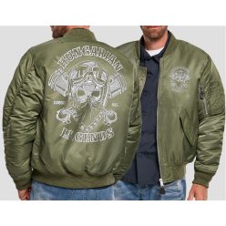 Motoros mintás férfi MA1 bomber dzseki - hímzett