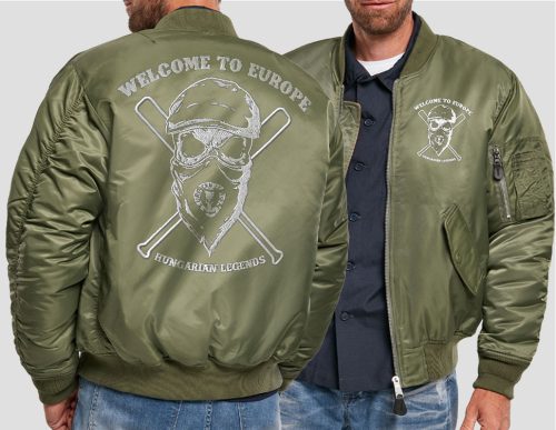 Welcome to Europe férfi MA1 bomber dzseki - hímzett